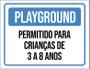 Imagem de Placa Playground Permitido Crianças 3 A 8 Anos 36X46