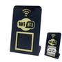 Imagem de Placa Porta Qr Code Wifi Balcão Comercio Preto Com Dourado