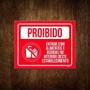 Imagem de Placa Proibido Entrar Com Alimentos E Bebidas 27X35