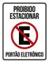 Imagem de Placa Proibido Estacionar Portão Eletrônico Ml3817 36X46