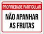 Imagem de Placa Propriedade Particular Não Apanhar Frutas 18X23