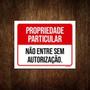 Imagem de Placa Propriedade Particular Não Entre 18x23cm 10un
