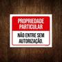 Imagem de Placa Propriedade Particular Não Entre Vermelha 18X23