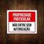 Imagem de Placa Propriedade Particular Não Entre Vermelha 36X46