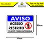 Imagem de Placa PS-800 Aviso Acesso Restrito Somente Pessoas Autorizadas 0,80mm 20x30