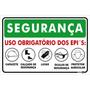 Imagem de Placa ps-801 segurança uso obrigatório de epis  0,80mm 20x30 - ENCARTALE