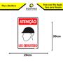 Imagem de Placa PS-84 Atenção (Capacete) Uso Obrigatório 0,80mm 20x30