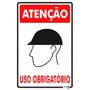 Imagem de Placa PS-84 Atenção (Capacete) Uso Obrigatório 0,80mm 20x30