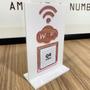Imagem de Placa QrCode de WiFi De Mesa ou Balcão com base de Acrílico