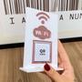 Imagem de Placa QrCode de WiFi De Mesa ou Balcão com base de Acrílico