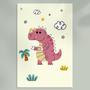 Imagem de Placa Quadro Decorativo Infantil Dino Em MDF 30x20cm Kit 3