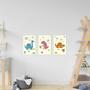 Imagem de Placa Quadro Decorativo Infantil Dino Em MDF 30x20cm Kit 3