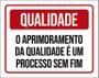 Imagem de Placa Qualidade Aprimoramento Processo Sem Fim 27X35