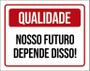 Imagem de Placa Qualidade Nosso Futuro Depende Disso 18X23