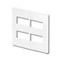 Imagem de Placa Recta Satin 4x4 Com Suporte Para 4 Módulos Branco - B.lux