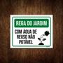 Imagem de Placa Rega Jardim Com Água De Reuso Não Potável 18X23