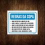 Imagem de Placa Regras Da Copa Resto Alimento Lixo Limpe Mesa 18X23