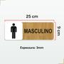 Imagem de Placa Sanitário MDF 25x9cm Masculino x Feminino Modelo 3703