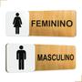 Imagem de Placa Sanitário MDF 25x9cm Masculino x Feminino Modelo 3703