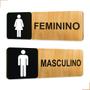 Imagem de Placa Sanitário MDF 25x9cm Masculino x Feminino Modelo 3706