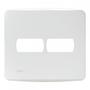 Imagem de Placa Schneider Miluz Branca 4X4 - 2 Modulos Com Suporte - S3B27520