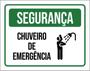 Imagem de Placa Segurança Chuveiro De Emergência Ícone 27X35