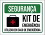 Imagem de Placa Segurança Kit De Emergência Use Em Caso 27X35