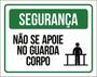 Imagem de Placa Segurança Não Se Apoie No Guarda Corpo Verde 27X35