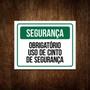 Imagem de Placa Segurança Obrigatório Uso De Cinto De Segurança 27X35