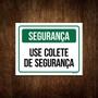 Imagem de Placa Segurança - Use Colete De Segurança (27X35)