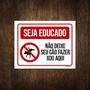 Imagem de Placa Seja Educado Não Deixe Seu Cão Fazer Xixi Aqui H 18X23