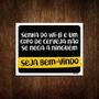Imagem de Placa Senha Do Wifi Copo Cerveja Bem Vindo 27X35