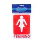 Imagem de Placa Sinalizacao 15X20 Sanit.Feminino - Kit C/5 CA