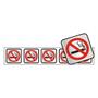 Imagem de Placa Sinalizacao Aluminio 05X05 ''Proibido Fumar'' Com 5 Pecas 100Ch