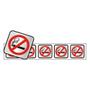 Imagem de Placa Sinalizacao Aluminio 05X05 ''Proibido Fumar'' Com 5 Pecas 100Ch