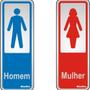 Imagem de Placa Sinalizacao Aluminio 06X15 ''Wc Masc/Fem'' Com 2 Pecas 120An