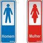 Imagem de Placa Sinalizacao Aluminio 06X15 ''Wc Masc/Fem'' Com 2 Pecas 120An