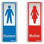 Imagem de Placa Sinalizacao Aluminio 06X15 ''Wc Masc/Fem'' Com 2 Pecas 120An