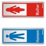 Imagem de Placa Sinalizacao Aluminio 06X15 ''Wc Masc/Fem'' Com 2 Pecas 120An