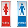 Imagem de Placa Sinalizacao Aluminio 06X15 ''Wc Masc/Fem'' Com 2 Pecas 120An