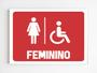 Imagem de Placa sinalização ambiente banheiro feminino mdf a4 20x29