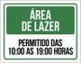 Imagem de Placa Sinalização - Área De Ler Horário Permitido 18X23