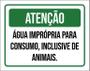 Imagem de Placa Sinalização - Atenção Água Imprópria Consumo 18X23