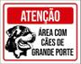 Imagem de Placa Sinalização - Atenção Área Com Cães Grande Porte 27X35