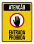 Imagem de Placa Sinalização - Atenção Entrada Proibida Mão 18X23