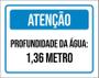 Imagem de Placa Sinalização - Atenção Profundidade 1,36 Metros 27X35