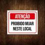 Imagem de Placa Sinalização Atenção Proibido Mijar Neste Local 18X23