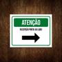 Imagem de Placa Sinalização - Atenção Recepção Seta Direita 27x35