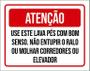 Imagem de Placa Sinalização - Atenção Use Lava Pés Bom Senso 27X35