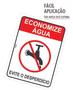 Imagem de Placa Sinalização Aviso Economize Água Evite O Desperdício Meio Ambiente